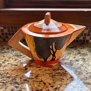 Clarice Cliff 1993 Repro by MMA Teapot Museum of Modern Art Museum of Modern Art